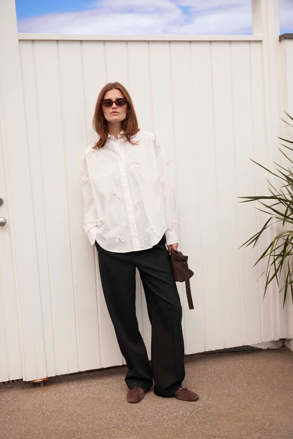 Soaked in Luxury SLJoa Bow Shirt