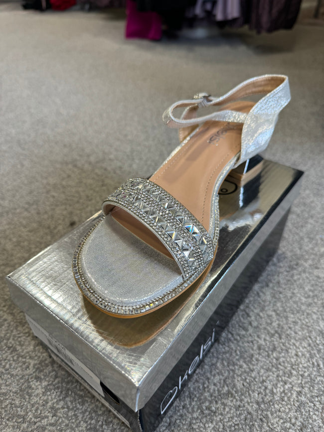 Kelsi S219 Silver heel sandal