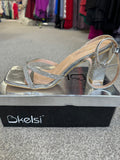 Kelsi S206 Silver Block Heel