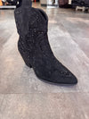 Krystal black diamanté cowboy boot