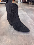 Krystal black diamanté cowboy boot