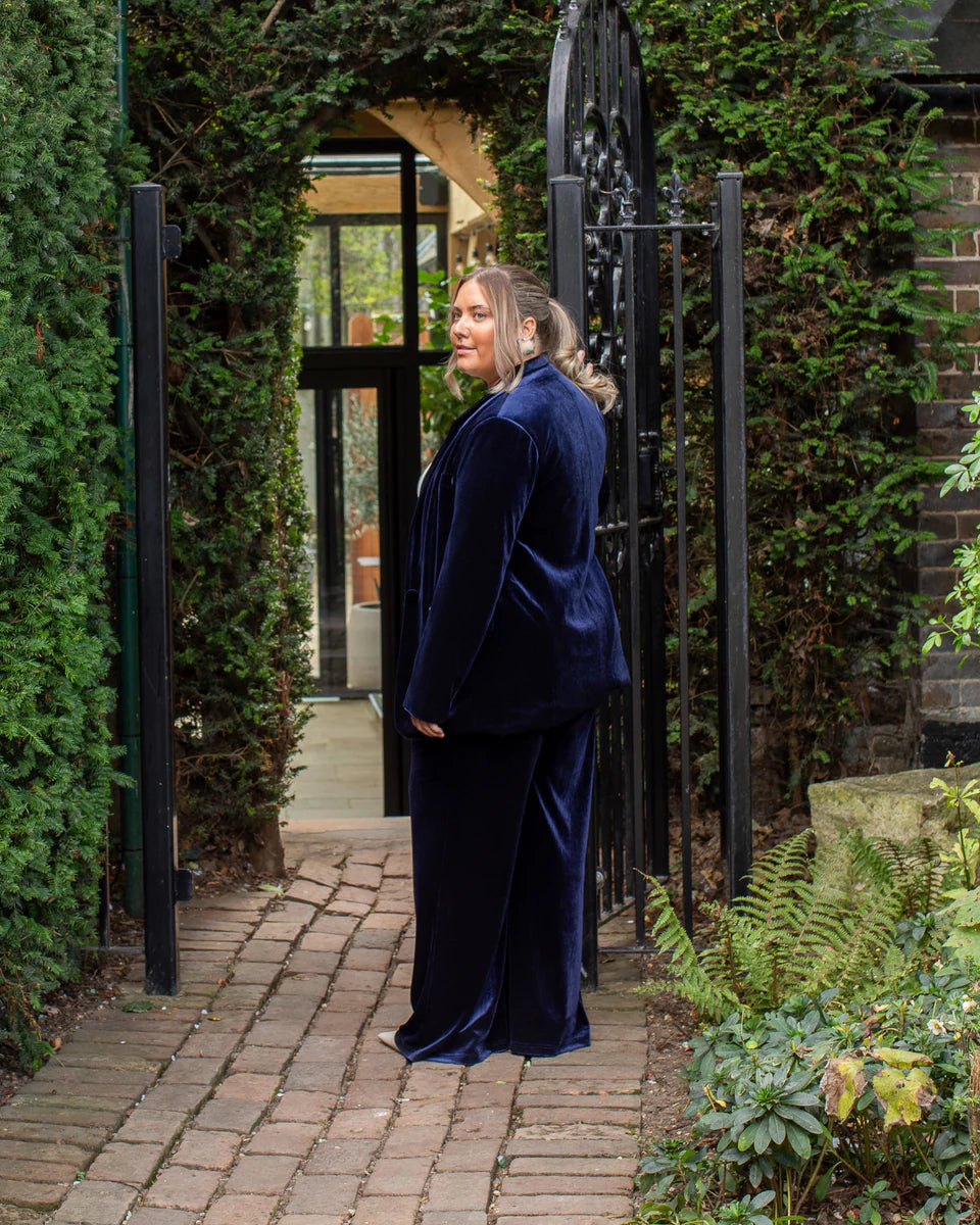 CHALK MARGO BLAZER | VELVET | NAVY