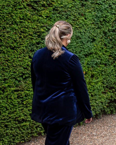 CHALK MARGO BLAZER | VELVET | NAVY