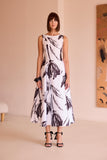Carla Ruiz Mikado Dress White/Black
