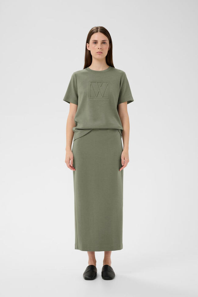 Inwear AidaIW Jersey skirt MULLED BASIL