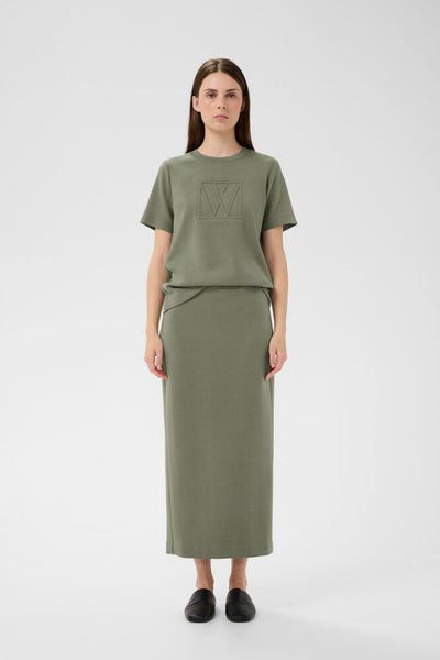 Inwear AidaIW Jersey skirt MULLED BASIL