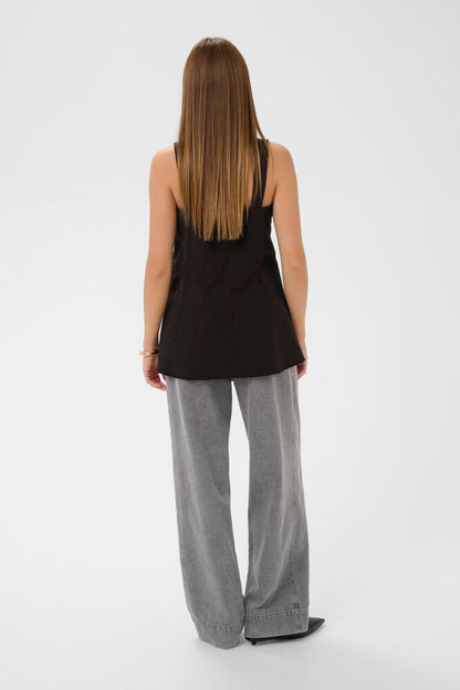 Soaked in Luxury SLNoelle top  BLACK