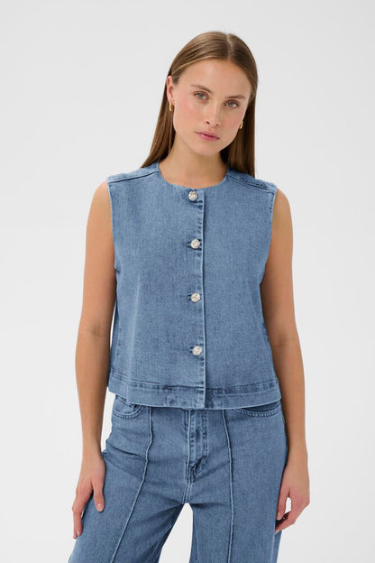 Soaked in Luxury SLRinatina waistcoat MBlue