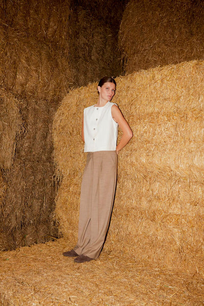 Soaked in Luxury SLRina waistcoat Whitecap