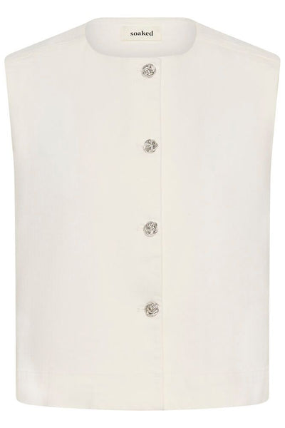 Soaked in Luxury SLRina waistcoat Whitecap