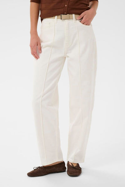 Soaked in Luxury SLRina Barrel Jeans white