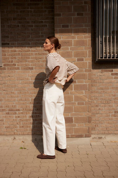 Soaked in Luxury SLRina Barrel Jeans white