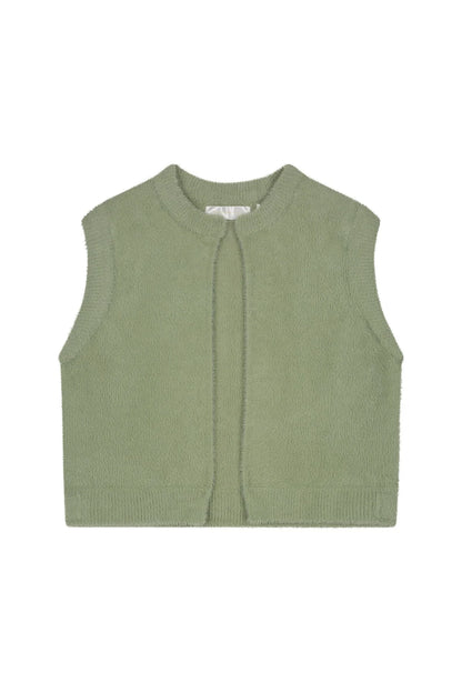 Rino & pelle Elona short waistcoat sea moss