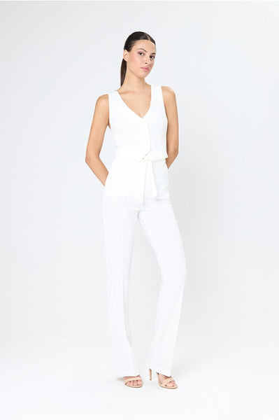 Arggido Fitted waistcoat-Cream
