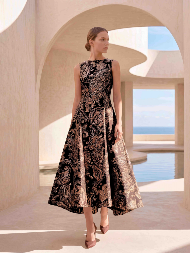 Carla Ruiz 53018 Flounced Dress