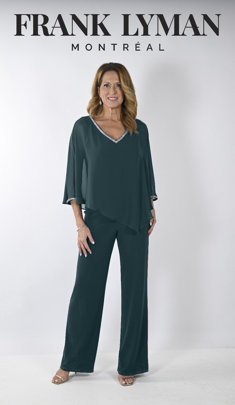 Frank lyman 239197  jersey jumpsuit jade