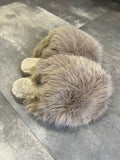 Slippers faux fur cream