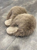 Slippers faux fur cream