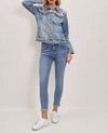 Brenda floral sequin  denim jacket