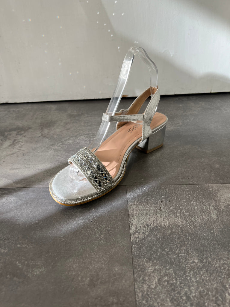 Silver sales clear sandals