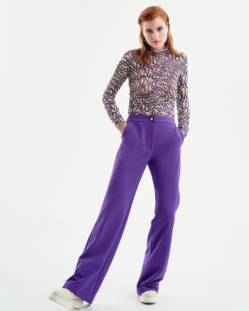 Access fashion 2075 mesh logo gathered top