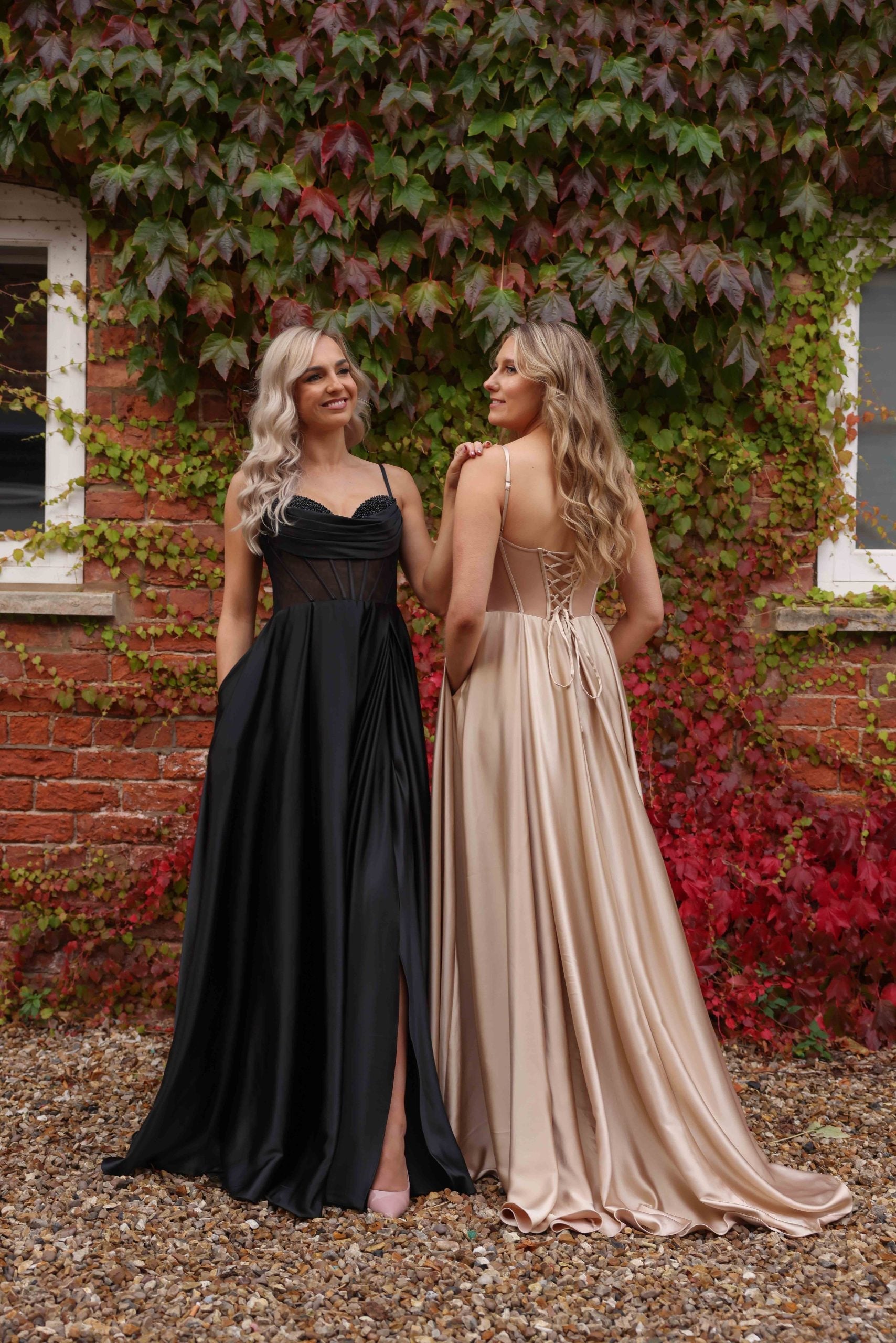 Hermione  1070 glitter Corset with full satin skirt