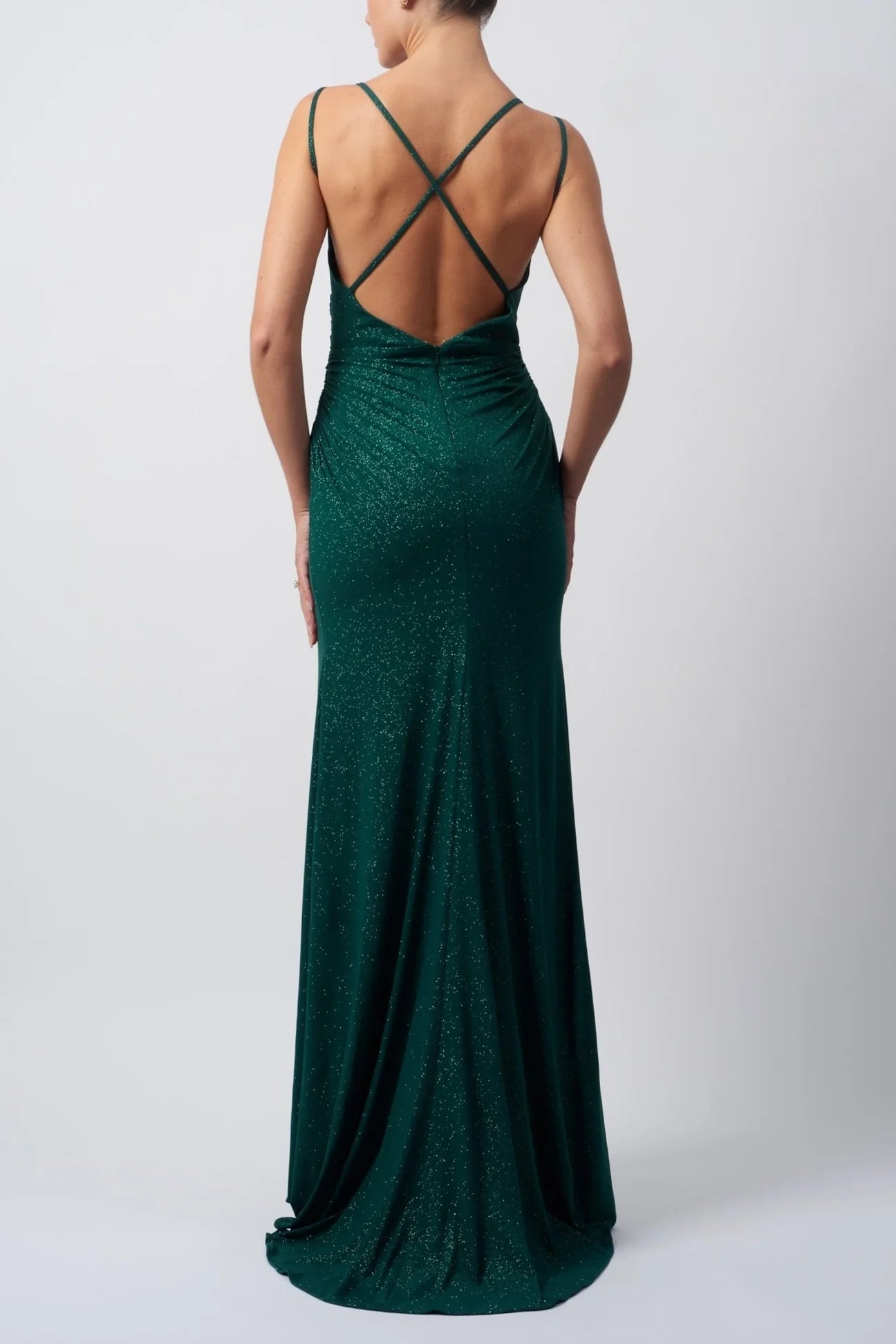 Mascara MC122016 Rouched Shimmer Jersey Dress