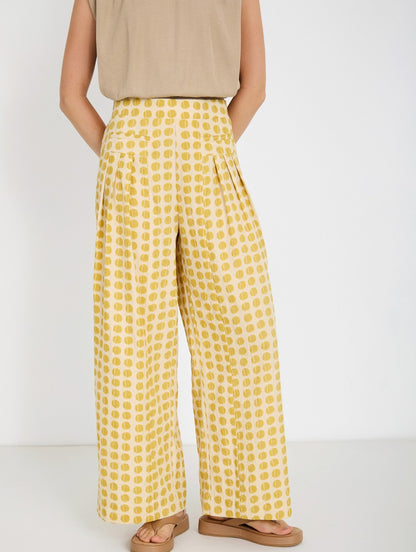 Skatie Polka Dot palazzo trouser - Brass