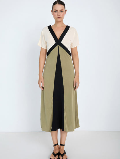 Skatie Tricolor Modal Dress