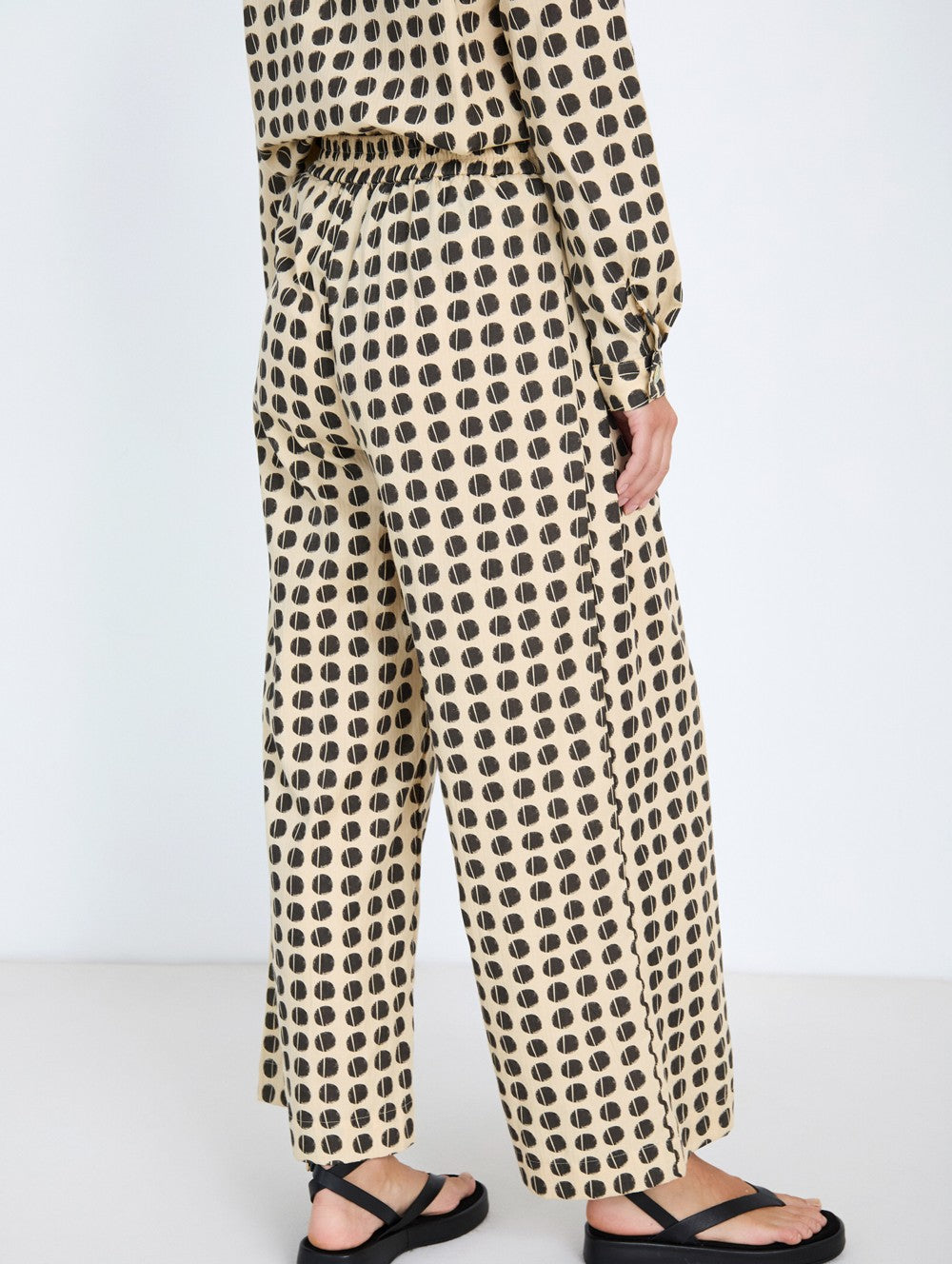 Skatie Polka Dot palazzo trouser - Black