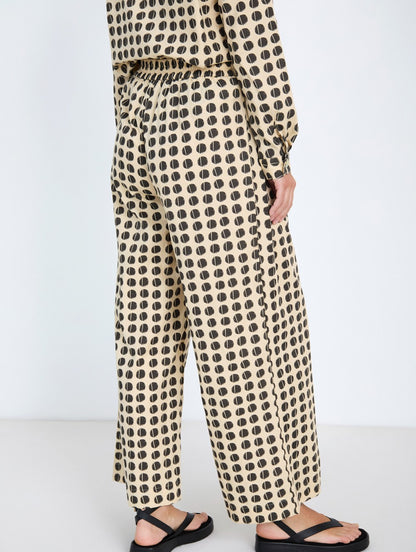 Skatie Polka Dot palazzo trouser - Black