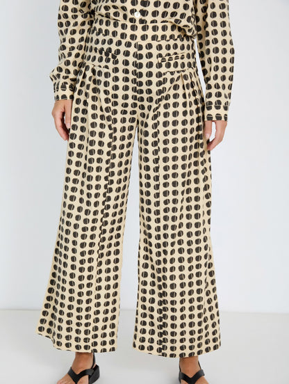 Skatie Polka Dot palazzo trouser - Black