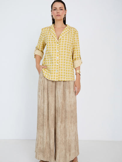 Skatie Polka-dot co shirt - Brass