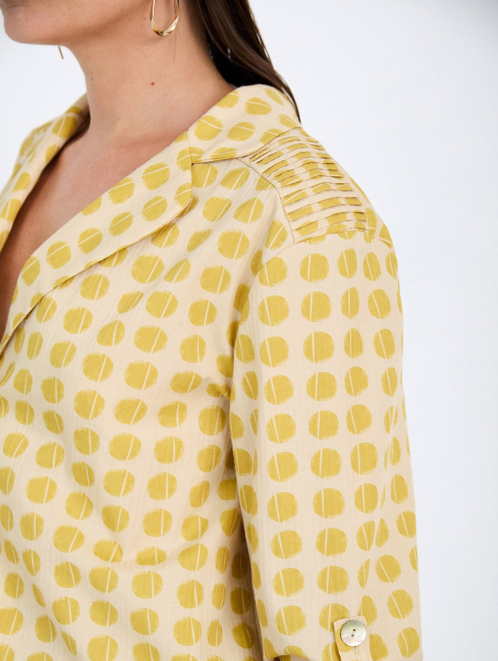 Skatie Polka-dot co shirt - Brass
