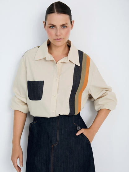 Skatie Contrast Poplin shirt