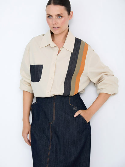 Skatie Contrast Poplin shirt