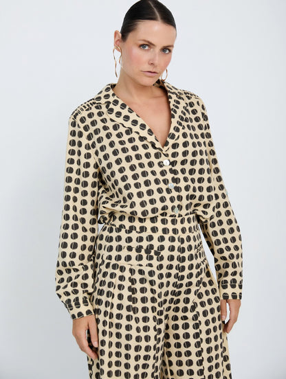 Skatie Polka-dot co shirt - Black