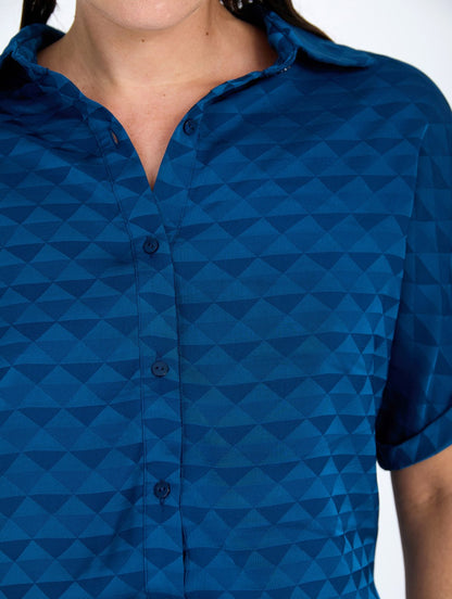 Skatie Geometric jacquard shirt