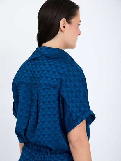 Skatie Geometric jacquard shirt
