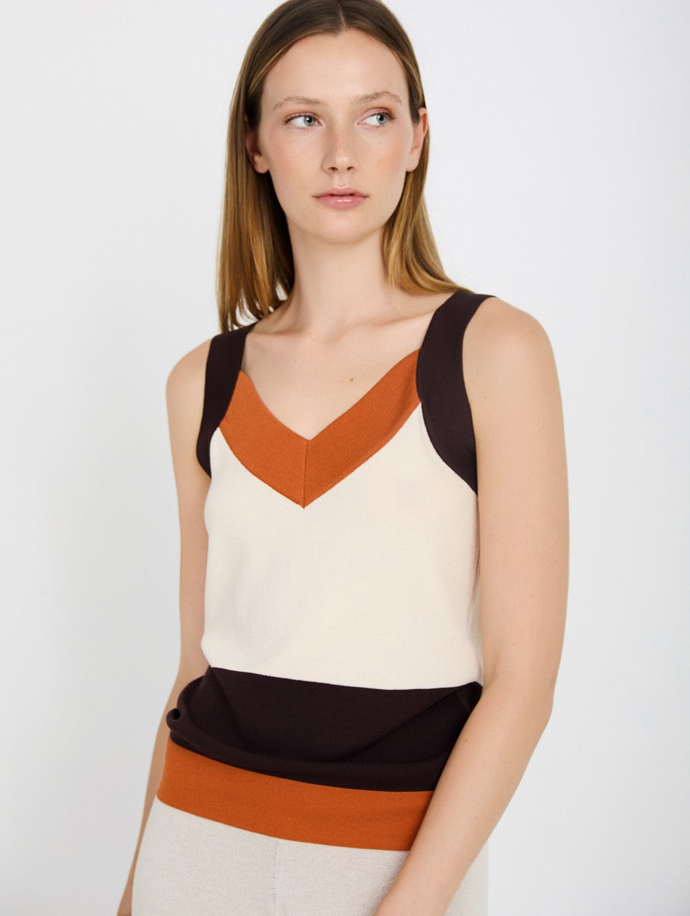 Skatie Intarsia knit top