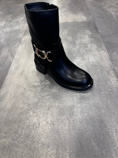 Georgie short riding boot black
