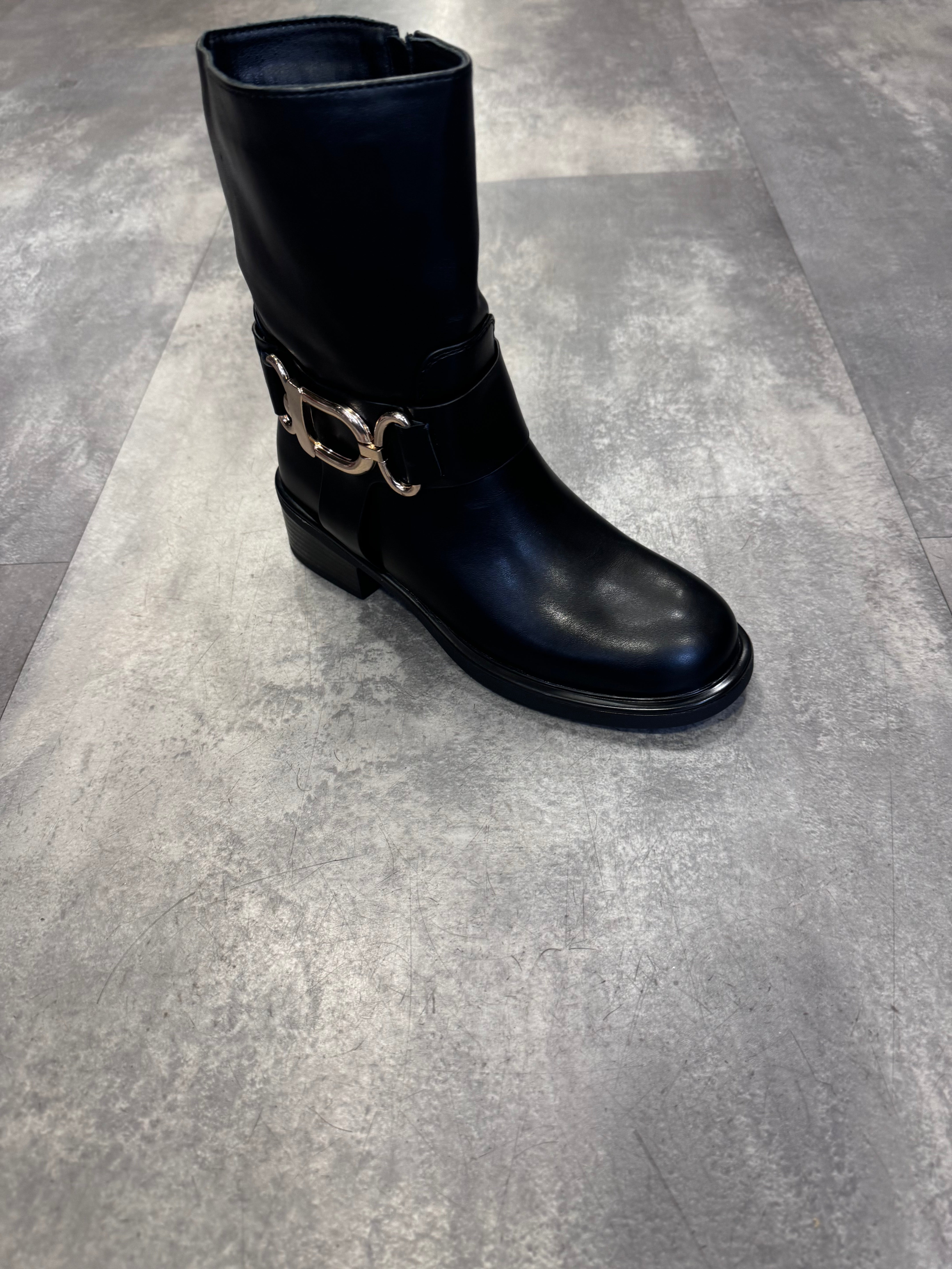 Georgie short riding boot black