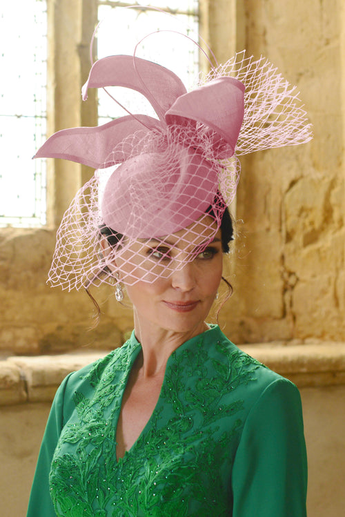 Nigel Rayment Pill Box Hat 23071  Blush