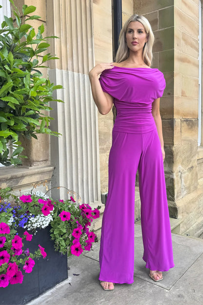 ATOM LABEL carbon jumpsuit Magenta