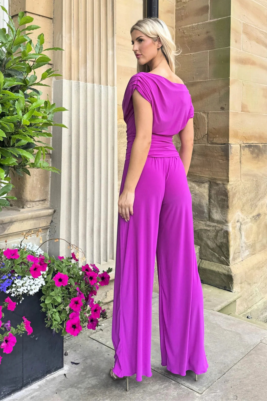 ATOM LABEL carbon jumpsuit Magenta