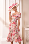 John Charles 66629b printed chiffon
