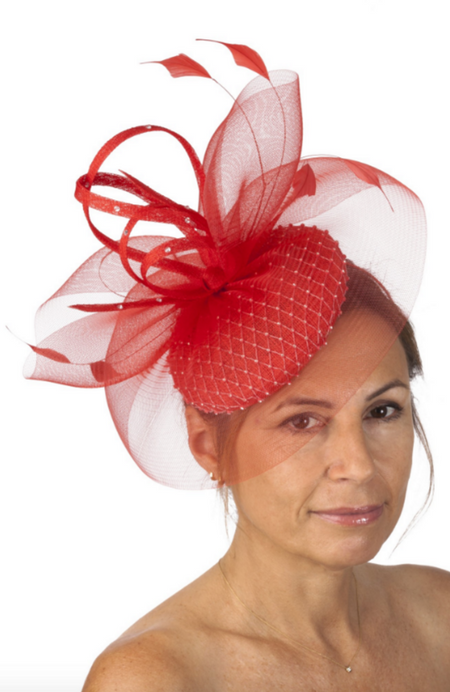 Peach Small Fascinator 065