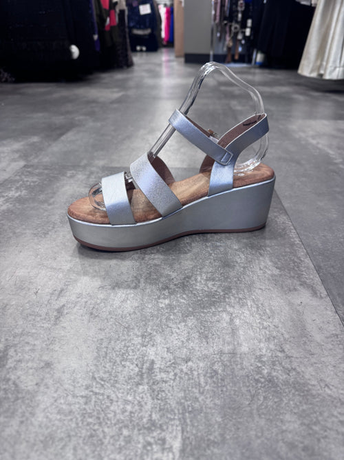 lulu  strappy wedge  Silver