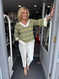 Arggidio  3/4 sleeve pattern blouse