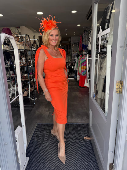 Kevan jon Nancy pencil  dress Bright orange